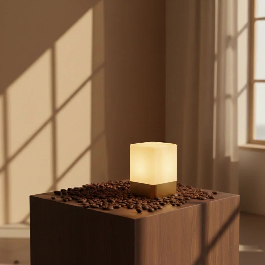 Aquarium with a blue night light glow