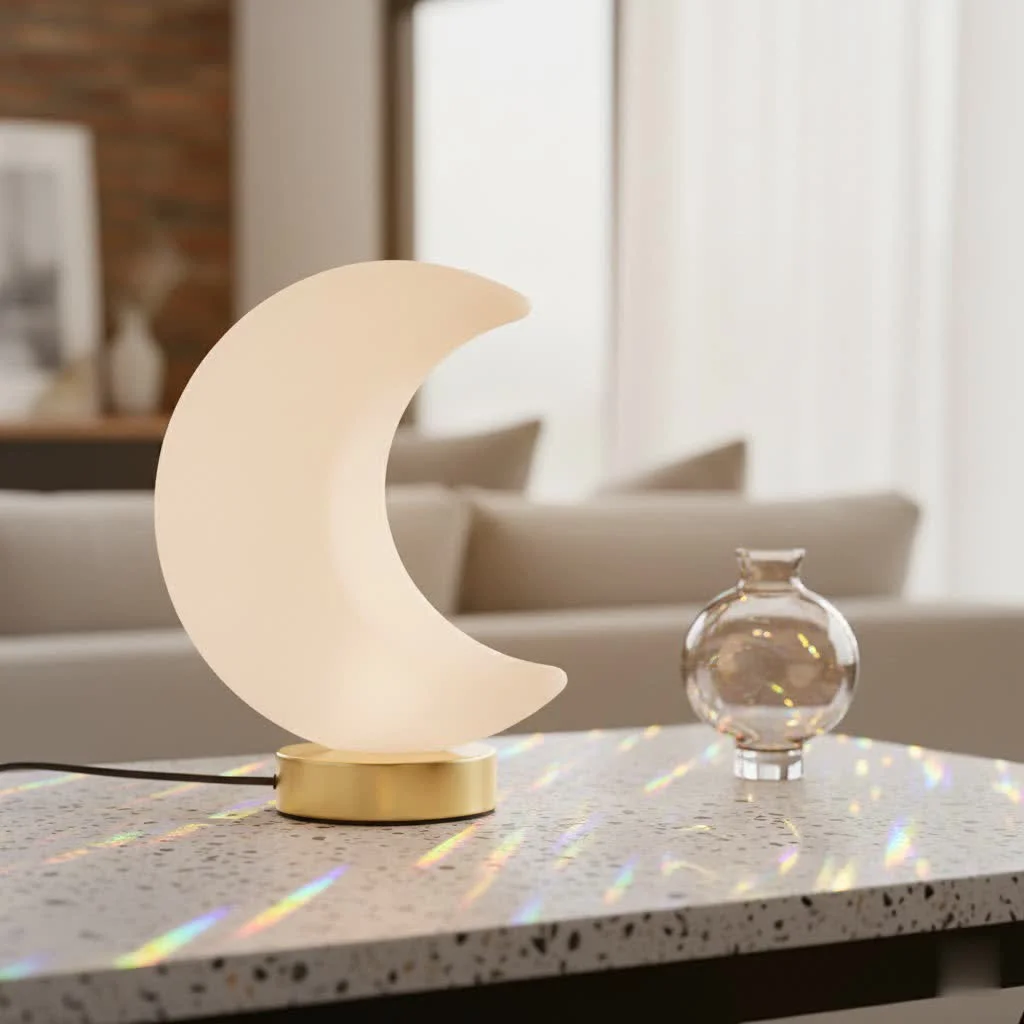 Casper Glow Light on a bedside table